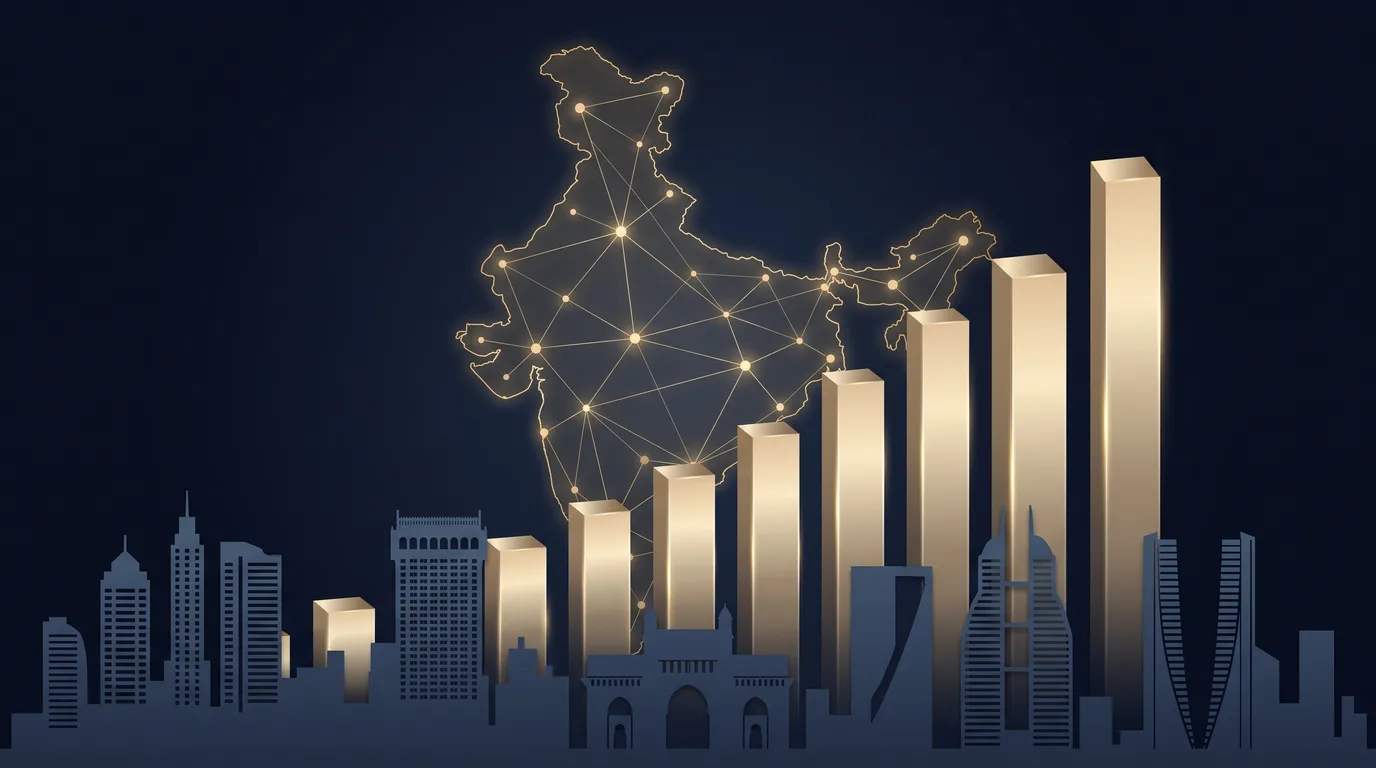 West India business hubs — Mumbai and Gujarat startup and finance advisory illustration